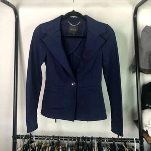 BIRD by Juicy Couture Italian Fabric Navy Twill Blazer - Picture 1 of 8