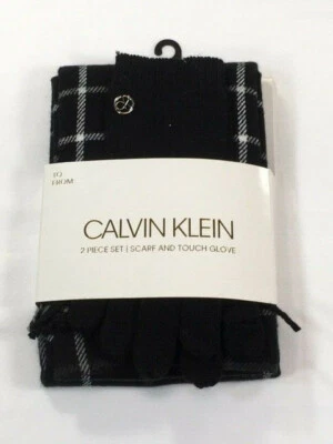 Juego de bufanda y guantes táctiles Calvin Klein para mujer - negro A0KZ4569 Foto 1 de 3