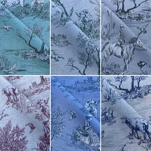 Country Toile Cotton Rich Leinen Vorhang Einrichtung Handarbeit Polster Wohnstoff - Bild 1 von 37