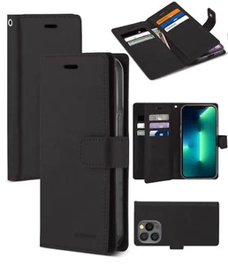For iPhone 15 14 13 12 Pro Max Mini 11 Xs Xr Case Flip Leather Wallet Card Cover - Picture 1 of 34