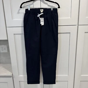 NWT Boys J. Crew Crewcuts Navy tech Pants Size 16 Active Kids Uniform Tie Waist - Picture 1 of 10