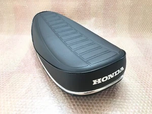 1977-1979 Honda Trail 70 ST50 ST70 Seat Saddle Chrome Trim Style CT70 Black. - Picture 1 of 12