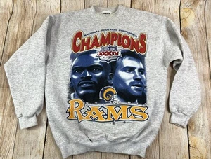 Vintage Tultex St Louis Rams 2000 Super Bowl Champions Football Sweatshirt Med - Picture 1 of 8