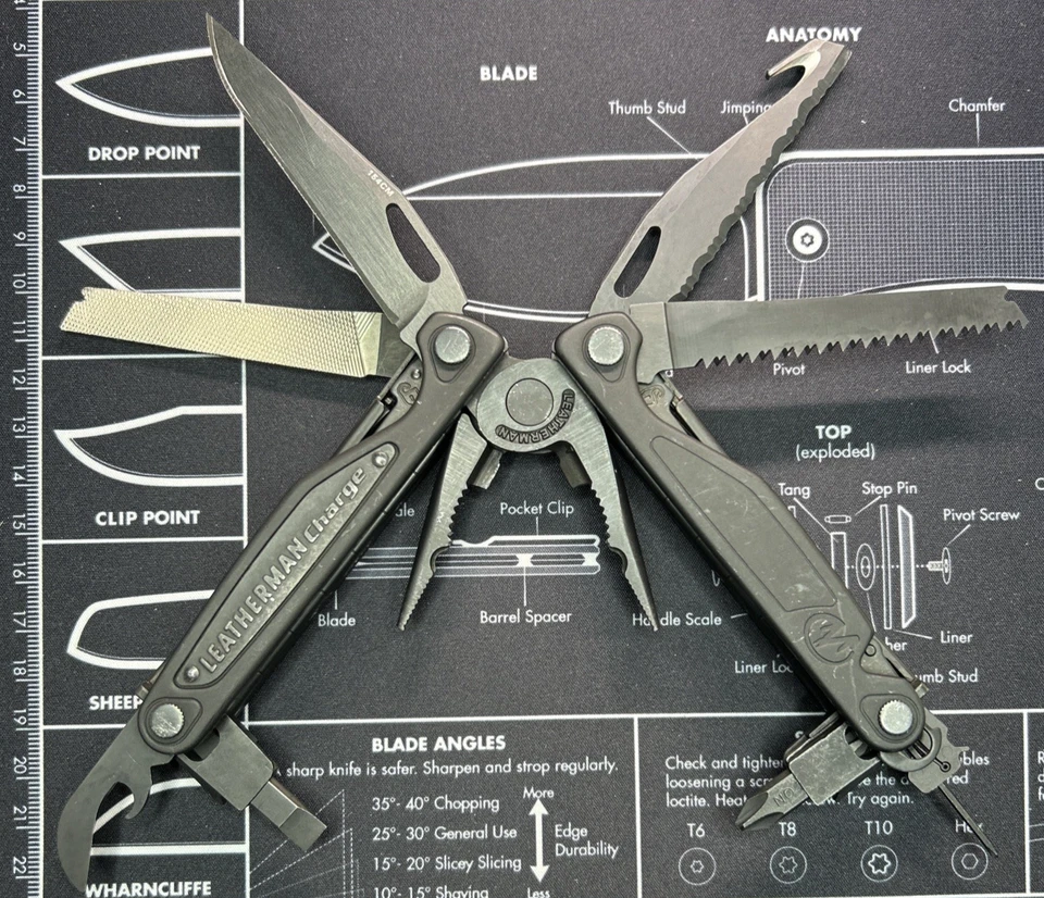 LEATHERMAN CHARGE MULTI TOOL PLIERS KNIFE 154CM BLADE BLACK OXIDE VGUC TOOL ONLY - Image 1 of 4