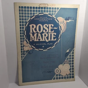 VINTAGE SHEET MUSIC * ROSE MARIE * A MUSICAL PLAY  ..1923 - Picture 1 of 1