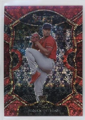 2021 Panini Select Concourse Red Disco Prizm Johan Oviedo #41 Rookie RC - Image 1 of 2