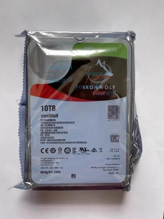Seagate IronWolf Pro Single 7200RPM 3.5" 10TB ST10000VN0004 SATA NAS HDD - Image 1 of 4