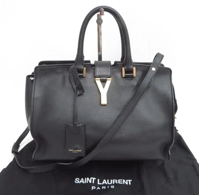 Auténtico bolso de hombro bidireccional de cuero YSL SAINT LAURENT I#47600 Foto 1 de 4