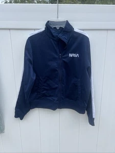 Mighty Fine Nasa Boys Medium Bomber Style Zip Up Sweatshirt - Picture 1 of 3