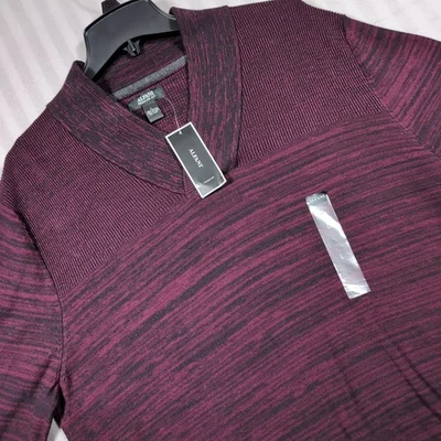 Suéter Alfani Para Hombre Rojo Borgoña Cuello Chal Calce Regular Talla Grande Foto 1 de 4