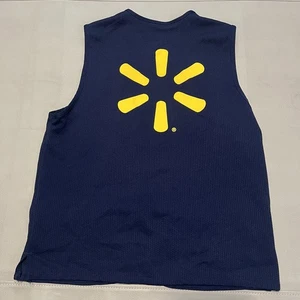 Walmart Proud Associate Unisex Employee Uniform Navy Blue Zip Worker Vest-S-2087 - Picture 1 of 9