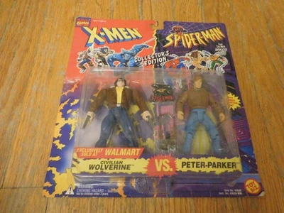Marvel Toy Biz Spiderman X-Men Walmart 1994 paquete de 2 figuras conjunto sin usar, en caja original Wolverine Foto 1 de 3