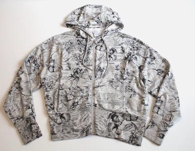 ATHLETA Suave Floral Cremallera Completa Chaqueta Sudadera con Capucha Cremallera Bolsillo Talla M Foto 1 de 4