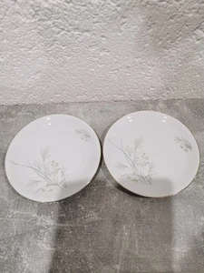 KPM Krister 2 Dessert Teller. Porzellan. Blumenmalerei. Goldrand. Um 1900. - Bild 1 von 6