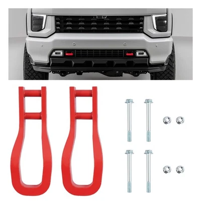 Front Red Tow Hook For Chevrolet Silverado 2500 HD 3500 HD 2020-2025 #84513877 - Image 1 of 4
