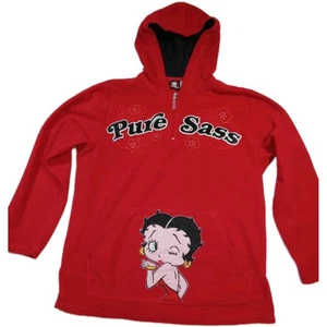 Suéter con Capucha Betty Boop Vintage Para Mujer Talla Grande 1 XL Bordado Rockabilly  - Imagen 1 de 8