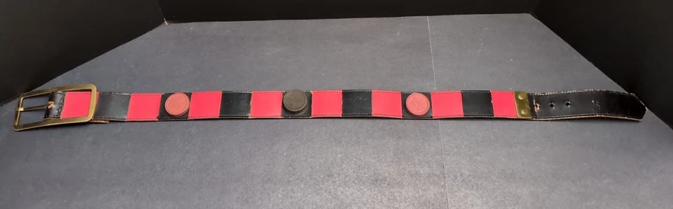 Diseño de cinturón vintage años 50 a cuadros en tablero de ajedrez - appx 30" Foto 1 de 4