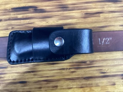 Funda de cuchillo de bolsillo plegable de cuero horizontal Buck tamaño 110 (solo funda) Foto 1 de 4