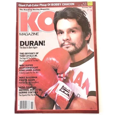 KO BOXING MAGAZINE NOVEMBER 1983 | ROBERTO DURAN COVER BOBBY CHACON POSTER  - Image 1 of 4