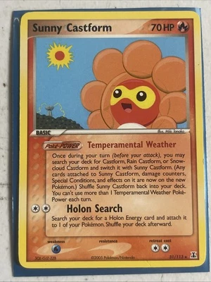 Pokemon EX Delta Species  31/113 Sunny Castform Card - Image 1 of 2