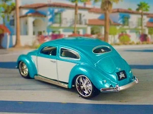 Chopped & Channeled VW Volkswagen Beetle w/PORSHE Whls 1/64 Scale Limited Edit P - Picture 1 of 5