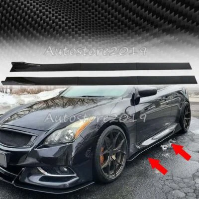 For Infiniti G37 Sedan Coupe Carbon Fiber Side Skirt Extension Splitter Spoiler Foto 1 de 4