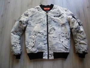 Avirex Herren MA-1 Fliegende Bomber Camouflage Jacke L Wasserabweisend Patches SELTEN EUC - Bild 1 von 13