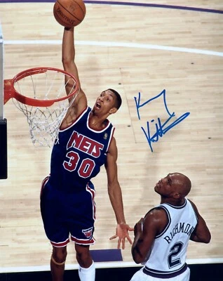 Foto firmada con autógrafo de Kerry Kittles 8x10 #3 NBA STAR NETS CLIPPERS  Foto 1 de 2