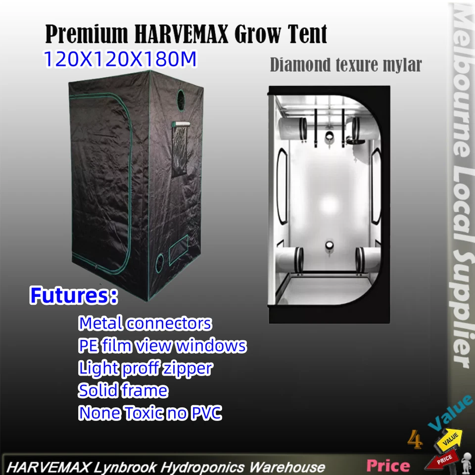Mel Metro 120x120x180CM Hydroponics Grow Tent Kits Indoor Room Grow System - image 1 of 1
