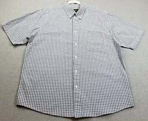 Eddie Bauer Button Up Shirt Men Extra Large XL Plaid Short Sleeve Relax Fit Work - Picture 1 of 10