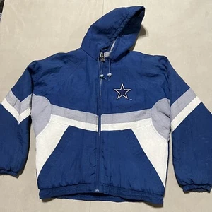 Vintage 90s Dallas Cowboys Starter Jacket XL Hood- Classic Team Collection - Picture 1 of 12