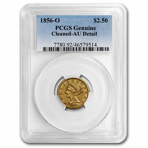 1856-O $2.50 Liberty Gold Quarter Eagle AU Details PCGS (Cleaned) - SKU#54372 Cover