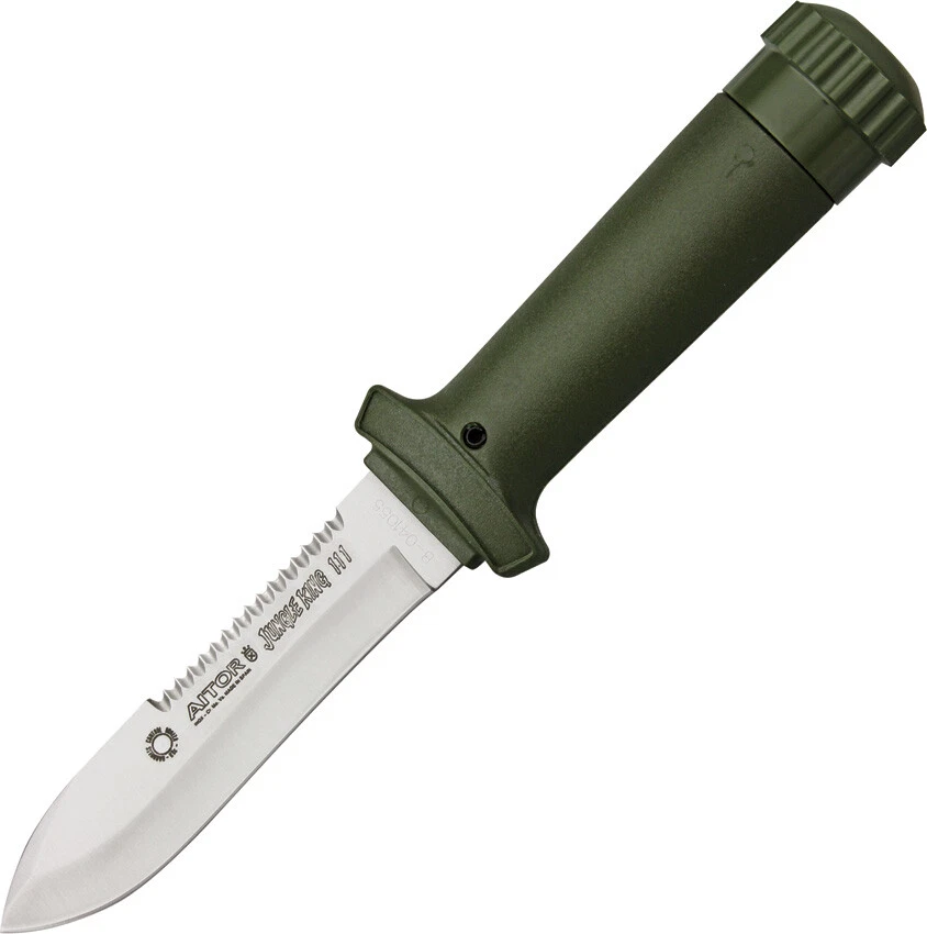 Aitor Jungle King III Green Smooth Polymer Stainless Fixed Blade Knife 16017 - Image 1 of 1