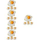  20 Pcs Fried Egg Props Simulation Food Toys for Children Artificial