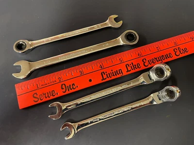 4 piezas LLAVES DE TRINQUETE nunca usadas 3/8, 5/16, 8mm,9mm- mm's son caja flexible ver foto Foto 1 de 3