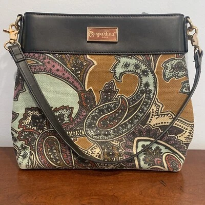 Bolso de mano Spartina 449 multicolor cachemira cuero lino Foto 1 de 4