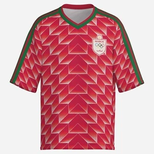 Morocco- football shirt Retro jersey, 1990 home soccer shirt replica - Afbeelding 1 van 7