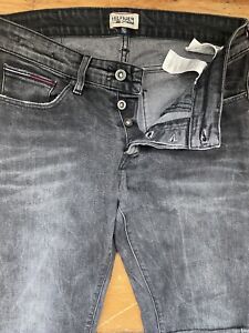 Hilfiger Denim Black Jeans W31 Leg 32 Button Fly