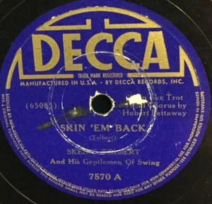 Skeets Tolbert 78 Skin ‘Em Back / Get Up DECCA 10” Shellac RARE  - Picture 1 of 5