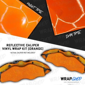 PREMIUM Reflective Brake Caliper Wrap Kit (ORANGE) - Picture 1 of 3