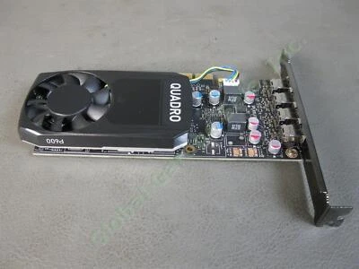 NVIDIA Quadro P600 2GB GDDR5 PCIe Graphics Video Card 4 Mini DisplayPort DP - Image 1 of 4