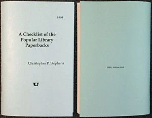 A Checklist of POPULAR LIBRARY Paperbacks BOOKS on books Christopher Stephens !! - Picture 1 of 3