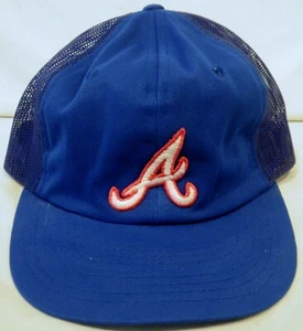 Vintage Atlanta Braves Mütze Kappe Netzrücken verstellbar blau - Bild 1 von 11