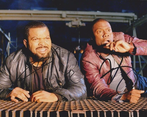 Ice Cube/ Kevin Hart Signed Ride Along 10x8 Photo AFTAL Cover