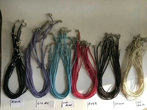 Vegan freundliche geflochtene Halskette 19" inkl. Verlängerung 2,63 Versand für jeden Betrag über 5 Stck. - Bild 1 von 7