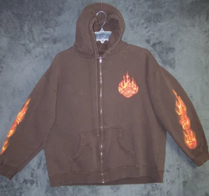 Harley Davidson Jacket Adult 2XL XXL Brown Graphic NEW YORK Hoodie Full Zip Mens - Picture 1 of 12