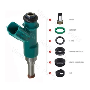 6 juegos de kits de sellado de inyector de combustible para Toyota Avalon Camry Highlander Sienna Tacoma - Imagen 1 de 6