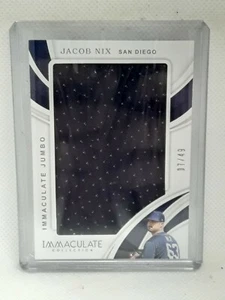 Jacob Nix 2019 Panini Immaculate Baseball - JUMBO PATCH (/49) - San Diego Padres - Picture 1 of 2