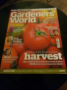 GARDENERS' WORLD SEPTEMBER 2011 - HARVEST SPECIAL/20 GLUT RECIPES/NECTAR PLANTS - Picture 1 of 4