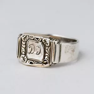 Silber Ring Monogramm"DJ" Größe 56 (17,8 mm Ø) 3,4 g - Bild 1 von 6